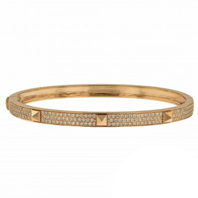 18K Collier De Chien Diamond Hermes Bracelet