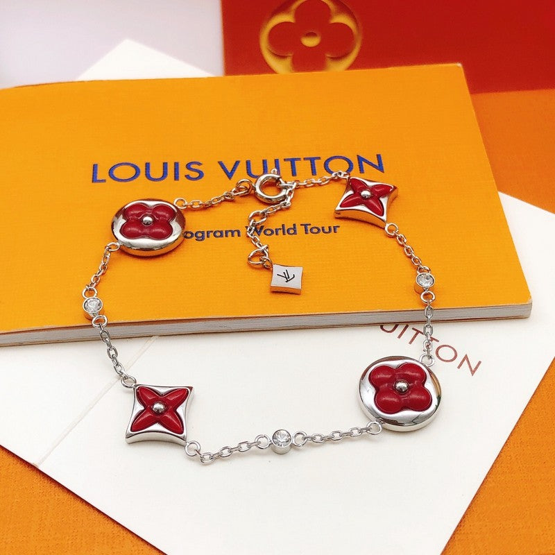 18K Louis Vuitton Blossom Red Flower Bracelet